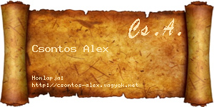 Csontos Alex névjegykártya